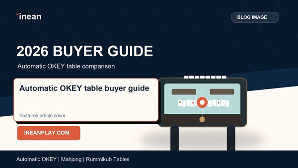 INEAN automatic OKEY table 2026 buyer guide cover for أفضل جداول OKEY التلقائية 2026: دليل المشتري