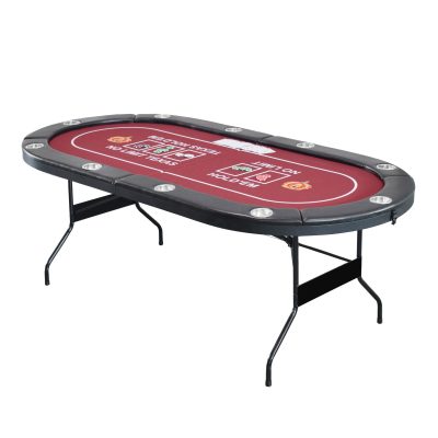 84-Inch Texas Poker and Blackjack Folding Casino Table - Main product image