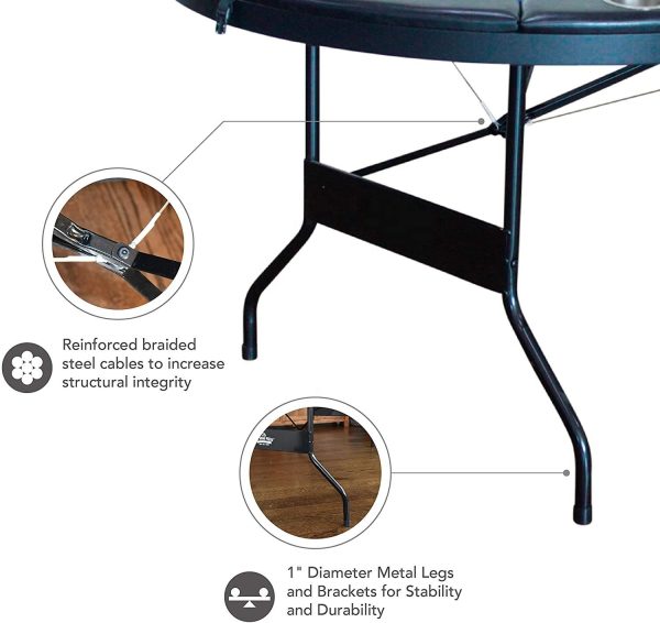 84-Inch Texas Poker and Blackjack Folding Casino Table - 图片 6