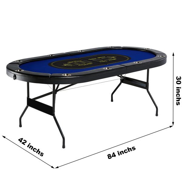 84-Inch Texas Poker and Blackjack Folding Casino Table - 图片 2