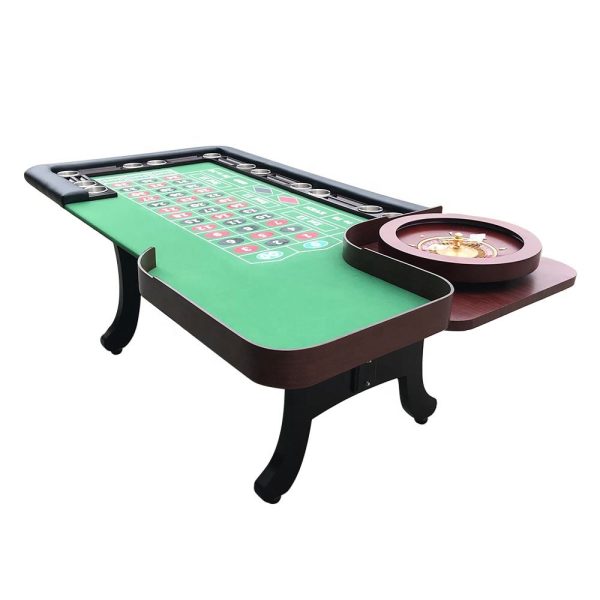 Casino Roulette Poker Table Wooden - 图片 2
