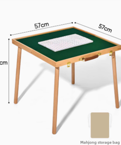 Wooden Portable Folding Mahjong Table - Main product image