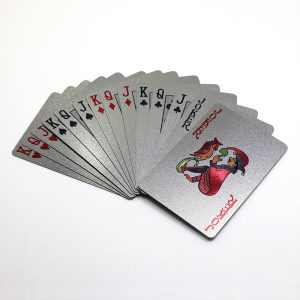 Customizable Silver PVC Playing Cards