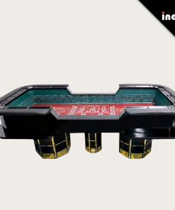 OEM/ODM Customizable High Quality Professional Automatic Foldable Modern Wooden Luxury Casino Craps & Poker Table with Dice f