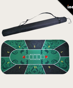 Custom Texas Hold Em Poker Table Cloth Rubber Mat Casino Game Layout Baccarat Wholesale Chip Entertainment Home Smooth Mahjong