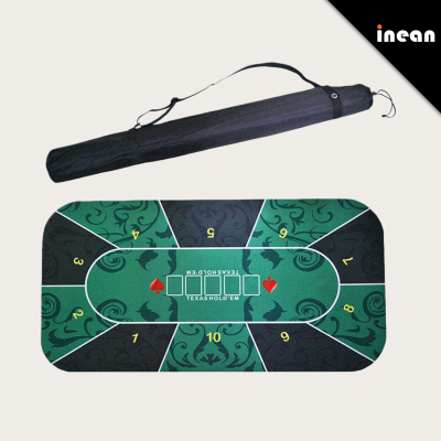 Custom Texas Hold Em Poker Table Cloth Rubber Mat Casino Game Layout Baccarat Wholesale Chip Entertainment Home Smooth Mahjon