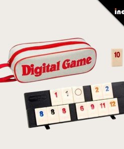 Inean Acrylic Rummy Game Set Portable 106 Tiles Family Board Game Travel Mahjong Custom Skid Parent Israeli Lucite Tray Classic