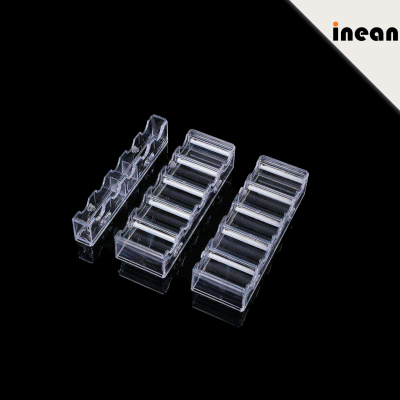 Clear Acrylic Poker Chip Tray Casino 100Pcs Holder With Lid Multi Logo Texas Accessory Aluminum Stackable Golden - Main produ