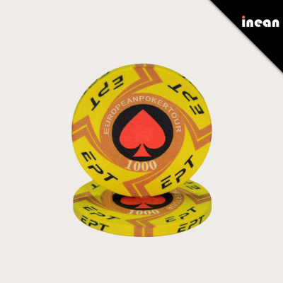 OEM/ODM Customizable Hot Sale EPT Ceramic Poker Chip Texas Custom Professional Casino European Round Coins Supplier Poker Chips