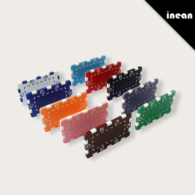 OEM/ODM Customizable Abs Poker Chips Set Square Casino Table Game Rfid With Metal Case 14G Games Board Storage Luxury Blank Tournament Gold