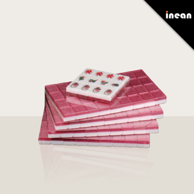 Custom Acrylic Mahjong Set Singapore Malaysia Portable Travel Game Tiles Glitter 40Mm Family Crystal Printing 146 Durable Lux