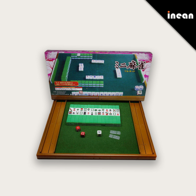 Japanese Mahjong Set Custom Acrylic Travel Tiles With Leather Box for Riichi Game Leisure Design Mini Durable Entertainment -