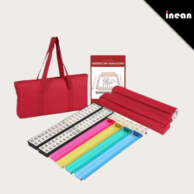 Custom Acrylic American Mahjong Set Portable Travel Tiles Luxury Game Board Entertainment Painted Chinese Box Christmas Mat