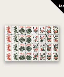 Custom Acrylic American Mahjong Set Portable Travel Tiles Luxury Game Mat Green Quality Family Size Wear-Resistant Storage Cloth