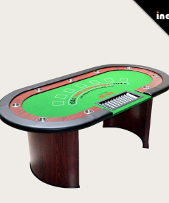 Custom Blackjack Poker Table Luxury Casino Quality Foldable With Led Lights Holder Wholesale Roulette Gambling Baccarat Porta