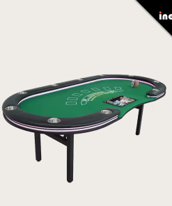 OEM/ODM Customizable Foldable Casino Poker Table Texas Hold Em Blackjack 10 Player Oval Event Eco Professional Steel Tabletop