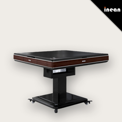 Inean Automatic Fold Mahjong Table Electric Silent With Tiles for Home Glass Multi-Functional Gaming Set Cover Club Furniture