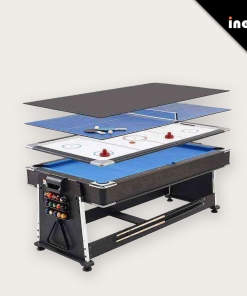 4-In-1 Multi-Game Pool Table for Snooker Pingpong Billiards Indoor Kids Commercial Use Steel Mdf Game Tennis Multi-Functional