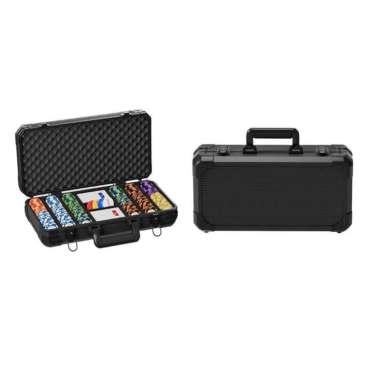 OEM/ODM Customizable 200 300 500 Piece Poker Chips Set Includes Playing Cards and Dealer Button Complete Casino Equipment - P