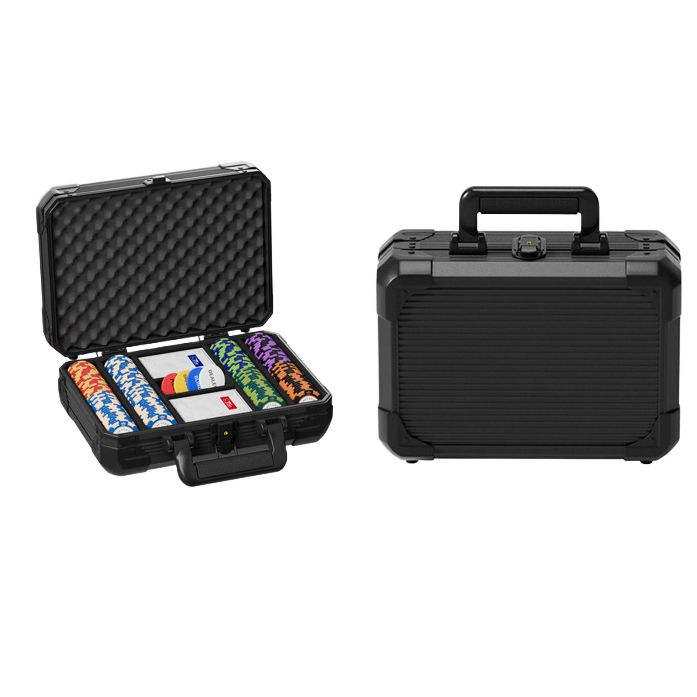 OEM/ODM Customizable 200 300 500 Piece Poker Chips Set Includes Playing Cards and Dealer Button Complete Casino Equipment - P